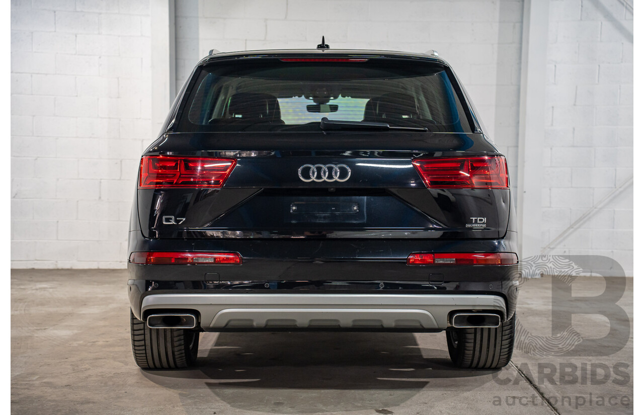 09/2017 Audi Q7 3.0 TDI Quattro AWD 4M MY17 4d Wagon Ocra Black Metallic Turbo Diesel 3.0L - 7 Seater