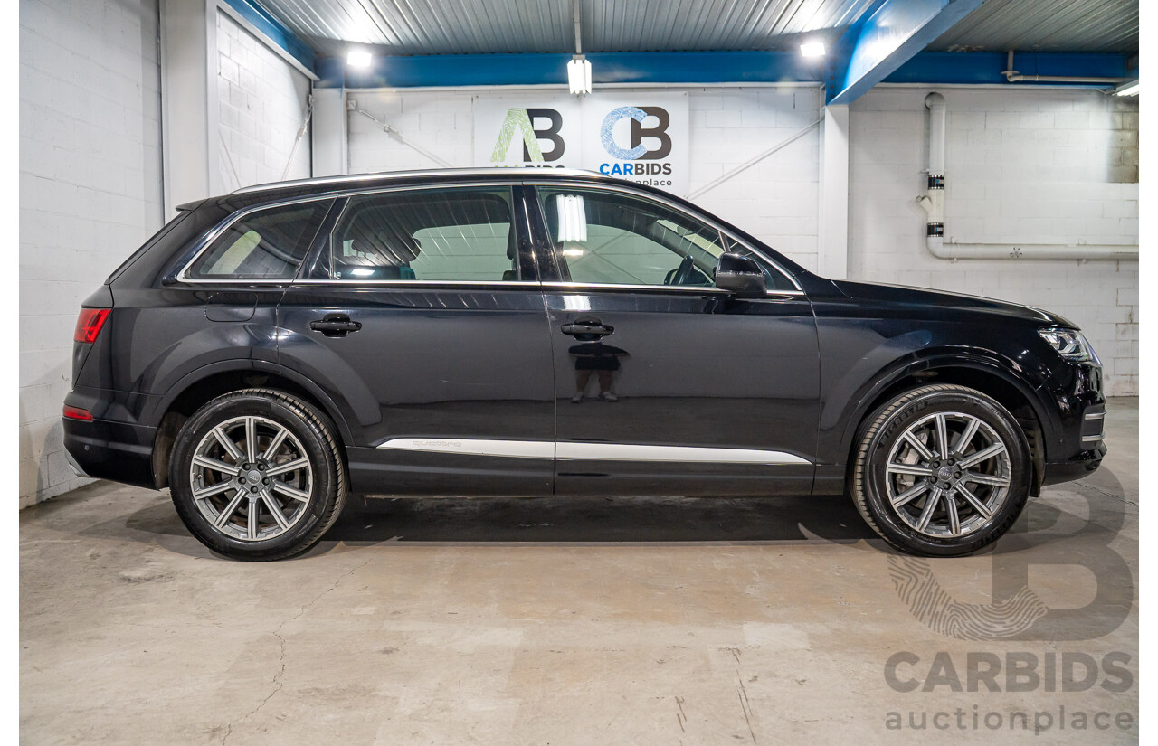 09/2017 Audi Q7 3.0 TDI Quattro AWD 4M MY17 4d Wagon Ocra Black Metallic Turbo Diesel 3.0L - 7 Seater