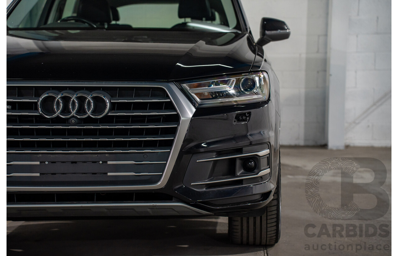09/2017 Audi Q7 3.0 TDI Quattro AWD 4M MY17 4d Wagon Ocra Black Metallic Turbo Diesel 3.0L - 7 Seater