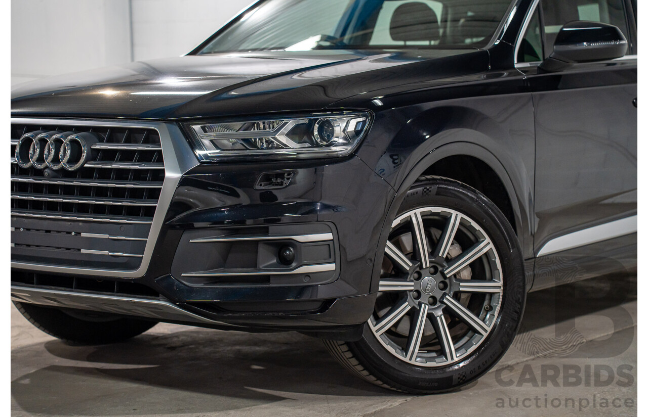 09/2017 Audi Q7 3.0 TDI Quattro AWD 4M MY17 4d Wagon Ocra Black Metallic Turbo Diesel 3.0L - 7 Seater