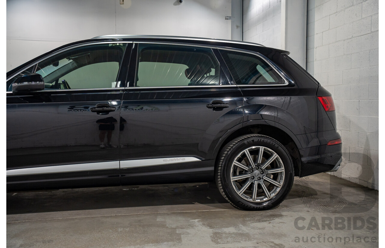 09/2017 Audi Q7 3.0 TDI Quattro AWD 4M MY17 4d Wagon Ocra Black Metallic Turbo Diesel 3.0L - 7 Seater