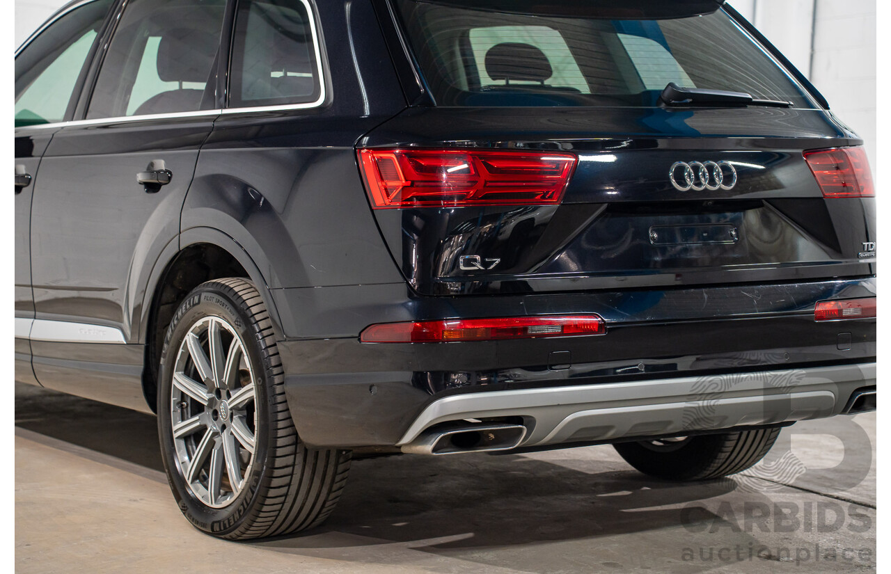 09/2017 Audi Q7 3.0 TDI Quattro AWD 4M MY17 4d Wagon Ocra Black Metallic Turbo Diesel 3.0L - 7 Seater
