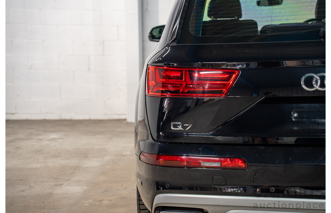 09/2017 Audi Q7 3.0 TDI Quattro AWD 4M MY17 4d Wagon Ocra Black Metallic Turbo Diesel 3.0L - 7 Seater