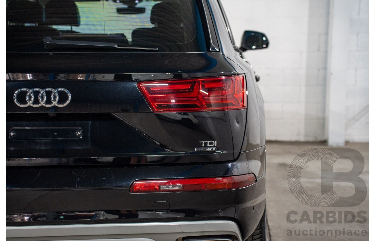 09/2017 Audi Q7 3.0 TDI Quattro AWD 4M MY17 4d Wagon Ocra Black Metallic Turbo Diesel 3.0L - 7 Seater