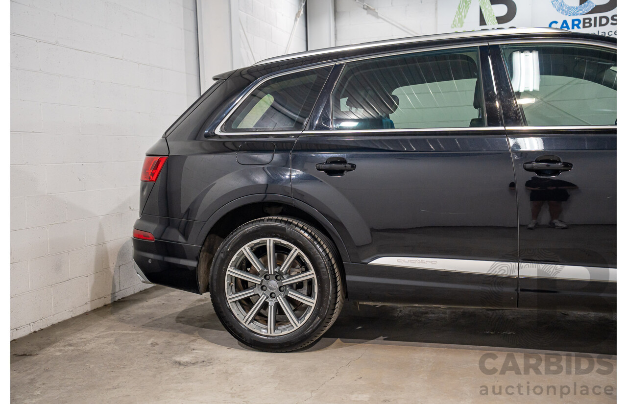 09/2017 Audi Q7 3.0 TDI Quattro AWD 4M MY17 4d Wagon Ocra Black Metallic Turbo Diesel 3.0L - 7 Seater