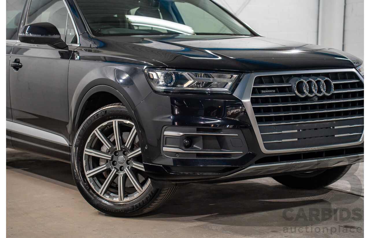 09/2017 Audi Q7 3.0 TDI Quattro AWD 4M MY17 4d Wagon Ocra Black Metallic Turbo Diesel 3.0L - 7 Seater