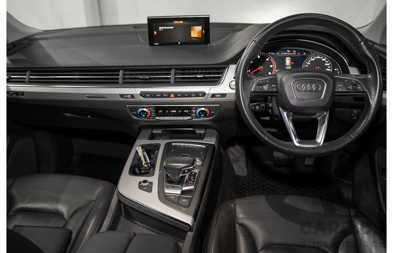 09/2017 Audi Q7 3.0 TDI Quattro AWD 4M MY17 4d Wagon Ocra Black Metallic Turbo Diesel 3.0L - 7 Seater