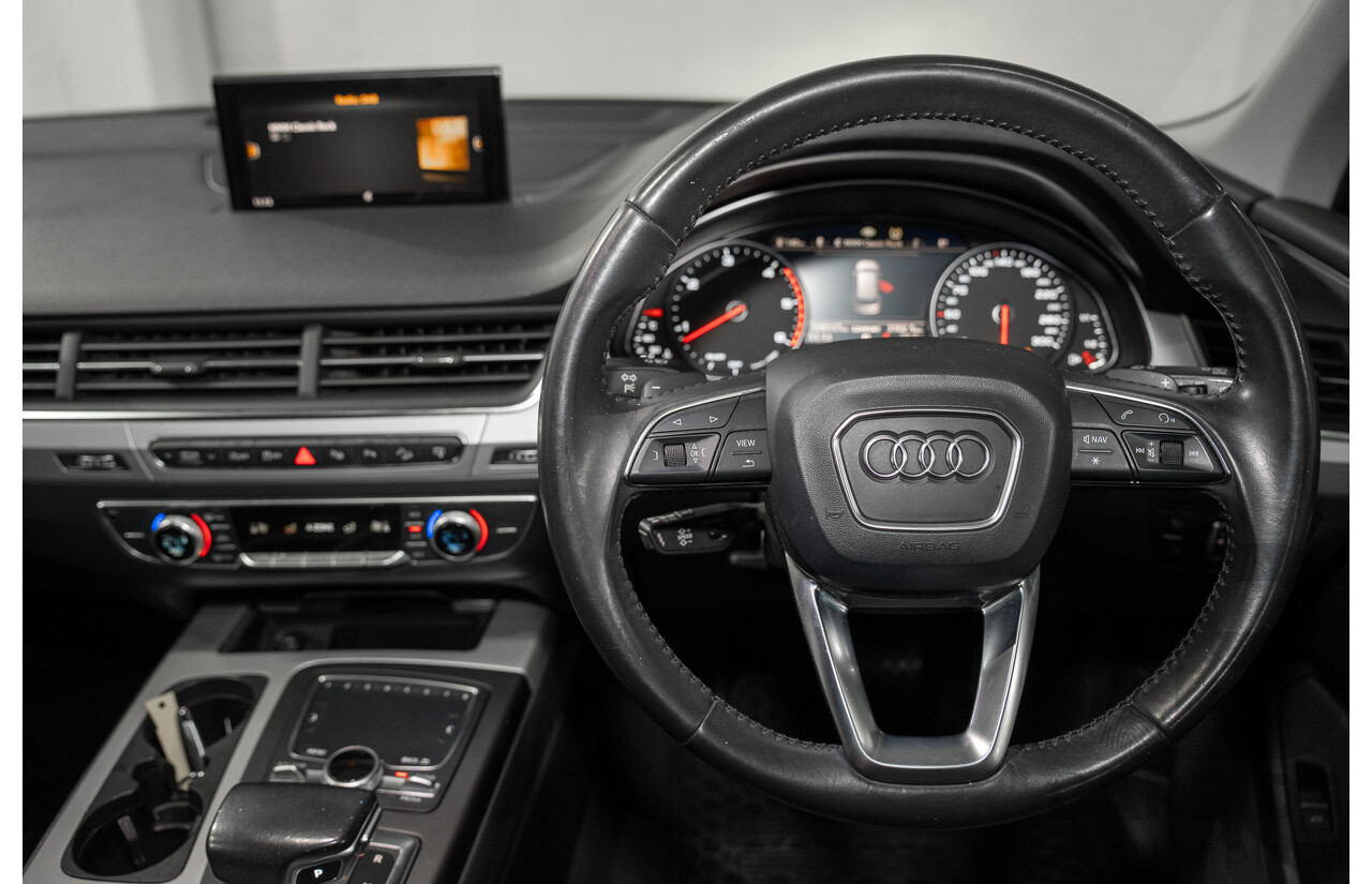 09/2017 Audi Q7 3.0 TDI Quattro AWD 4M MY17 4d Wagon Ocra Black Metallic Turbo Diesel 3.0L - 7 Seater