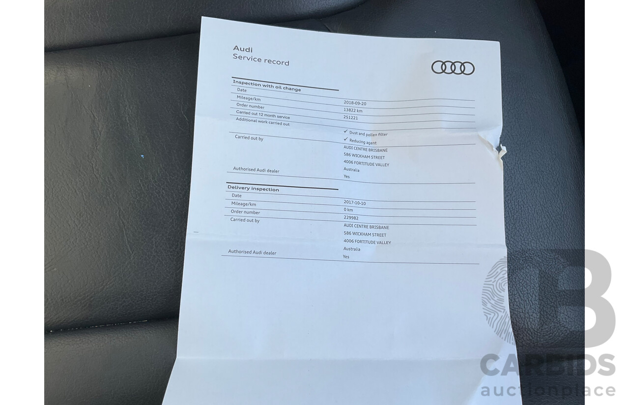09/2017 Audi Q7 3.0 TDI Quattro AWD 4M MY17 4d Wagon Ocra Black Metallic Turbo Diesel 3.0L - 7 Seater