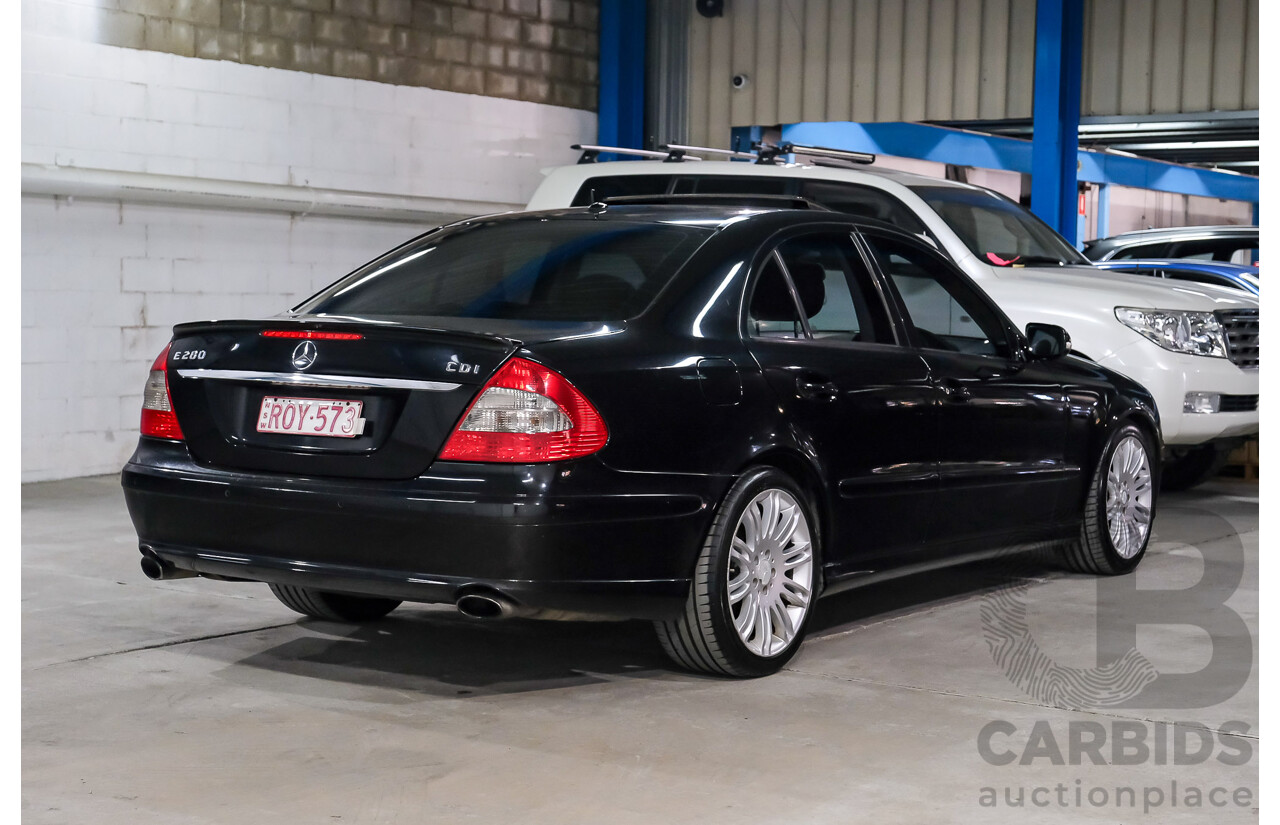 09/2008 Mercedes-Benz E280 CDI Avantgarde MY07 Upgrade 4D Sedan Black Turbo Diesel 3.0L