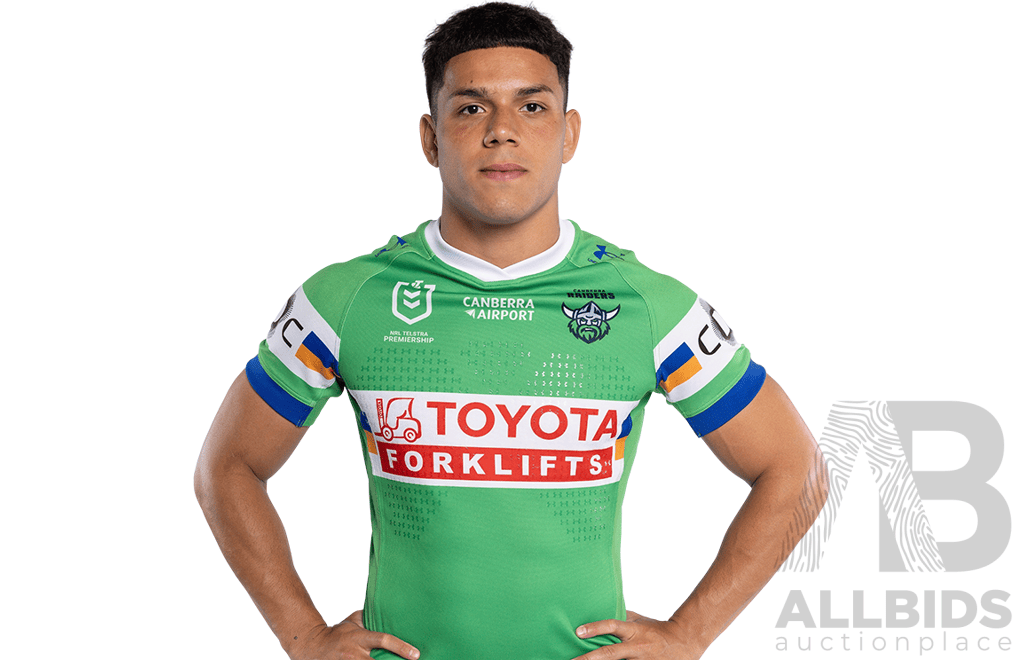 19. Savelio Tamale - Match Worn and Signed Canberra Raiders 2026 ANZAC Round Jersey - Round 8 v Tigers - Proceeds towards the Raiders Foundation for HMAS Harman Charities of Choice