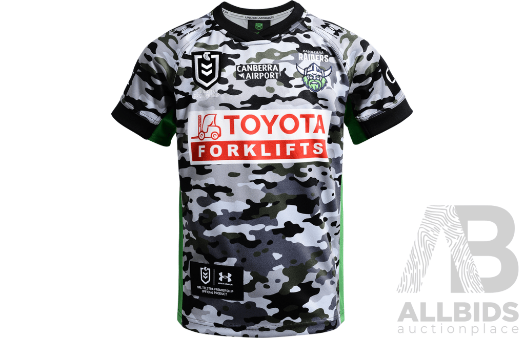 2. Sebastian Kris - Match Worn and Signed Canberra Raiders 2026 ANZAC Round Jersey - Round 8 v Tigers - Proceeds towards the Raiders Foundation for HMAS Harman Charities of Choice