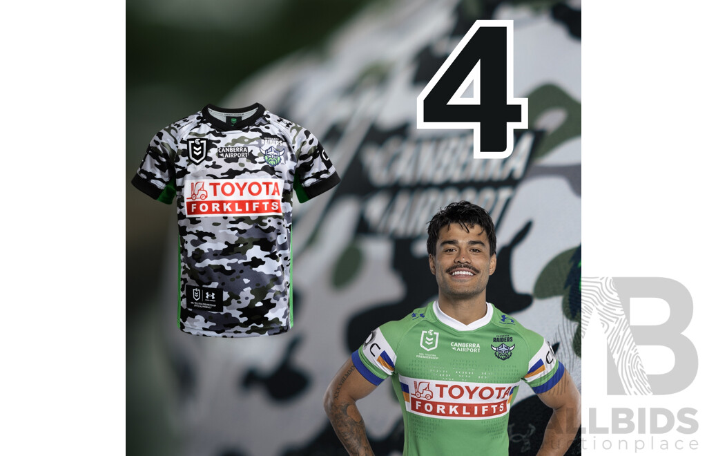 4. Matthew Timoko - Match Worn and Signed Canberra Raiders 2026 ANZAC Round Jersey - Round 8 v Tigers - Proceeds towards the Raiders Foundation for HMAS Harman Charities of Choice