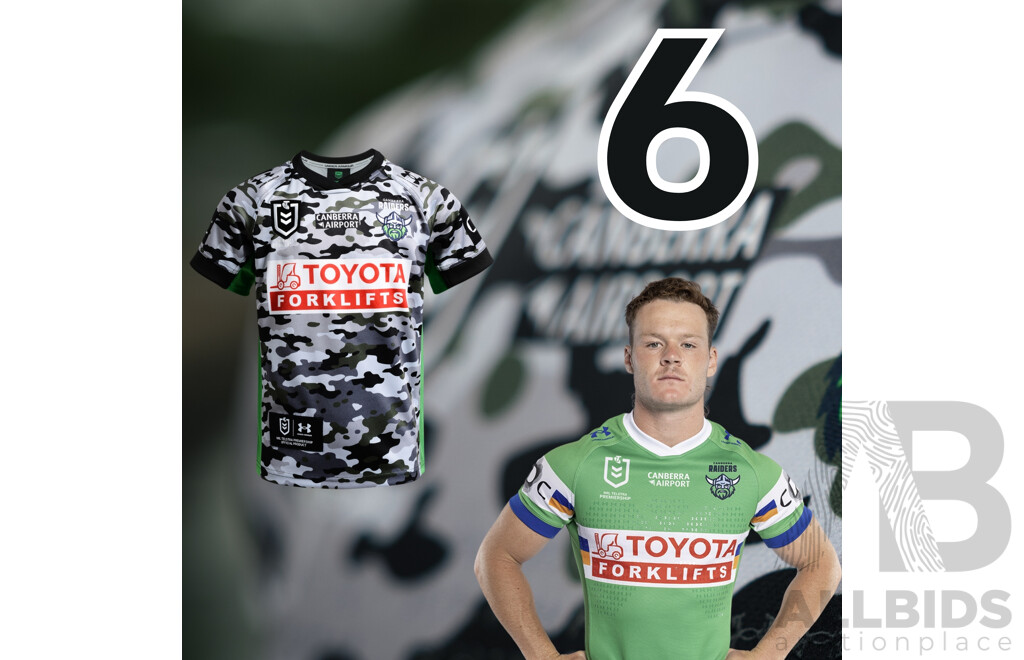 6. Ethan Strange - Match Worn and Signed Canberra Raiders 2026 ANZAC Round Jersey - Round 8 v Tigers - Proceeds towards the Raiders Foundation for HMAS Harman Charities of Choice