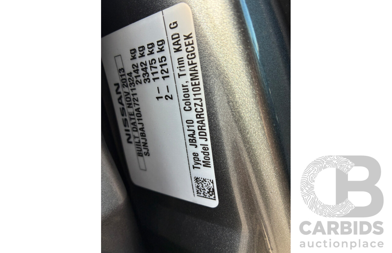 03/2014 Nissan Dualis +2 Ti-L (4x2) J10 Series 3 4d Wagon Grey 2.0L 7 Seats