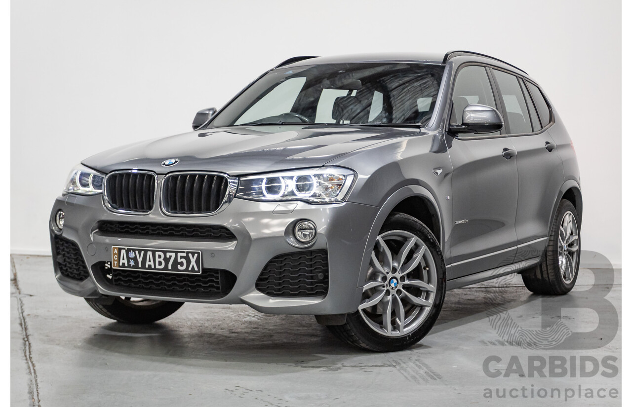 2/2015 BMW X3 xDrive20d M-Sport Pack (AWD) F25 LCI MY15 4d Wagon Space Grey Metallic Turbo Diesel 2.0L