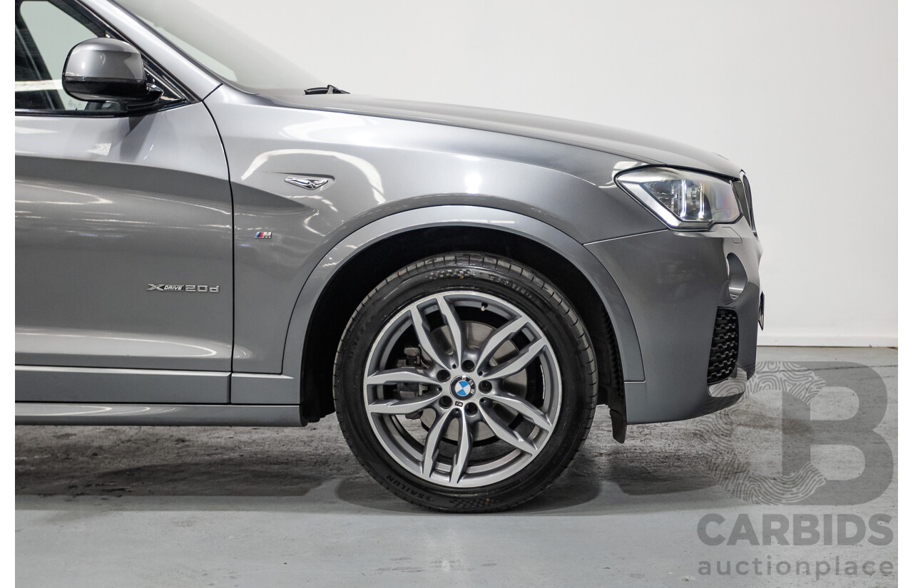 2/2015 BMW X3 xDrive20d M-Sport Pack (AWD) F25 LCI MY15 4d Wagon Space Grey Metallic Turbo Diesel 2.0L