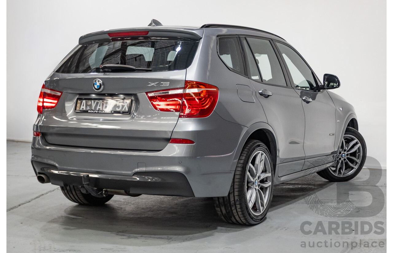 2/2015 BMW X3 xDrive20d M-Sport Pack (AWD) F25 LCI MY15 4d Wagon Space Grey Metallic Turbo Diesel 2.0L