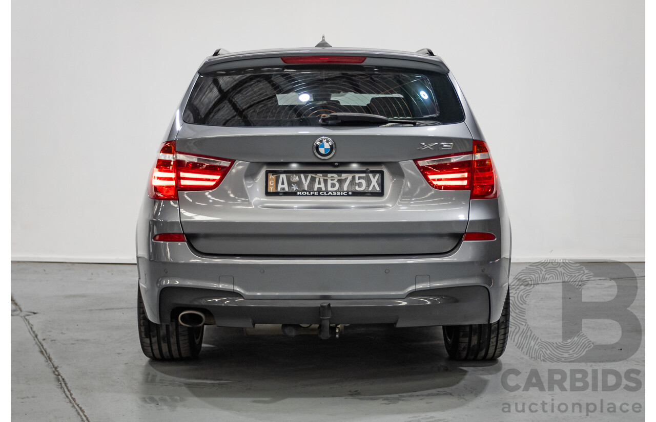 2/2015 BMW X3 xDrive20d M-Sport Pack (AWD) F25 LCI MY15 4d Wagon Space Grey Metallic Turbo Diesel 2.0L
