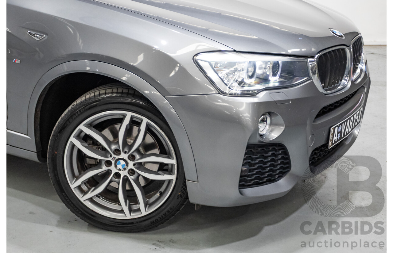 2/2015 BMW X3 xDrive20d M-Sport Pack (AWD) F25 LCI MY15 4d Wagon Space Grey Metallic Turbo Diesel 2.0L