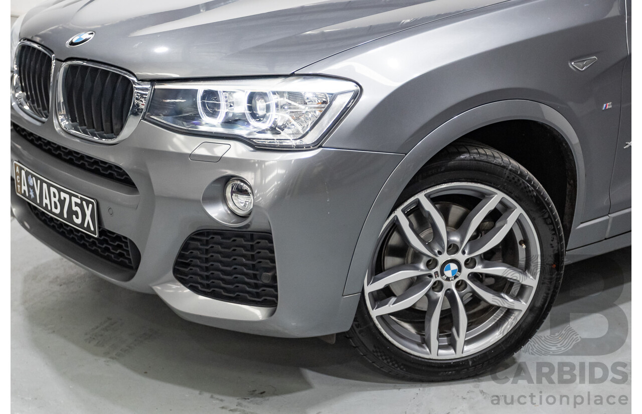 2/2015 BMW X3 xDrive20d M-Sport Pack (AWD) F25 LCI MY15 4d Wagon Space Grey Metallic Turbo Diesel 2.0L