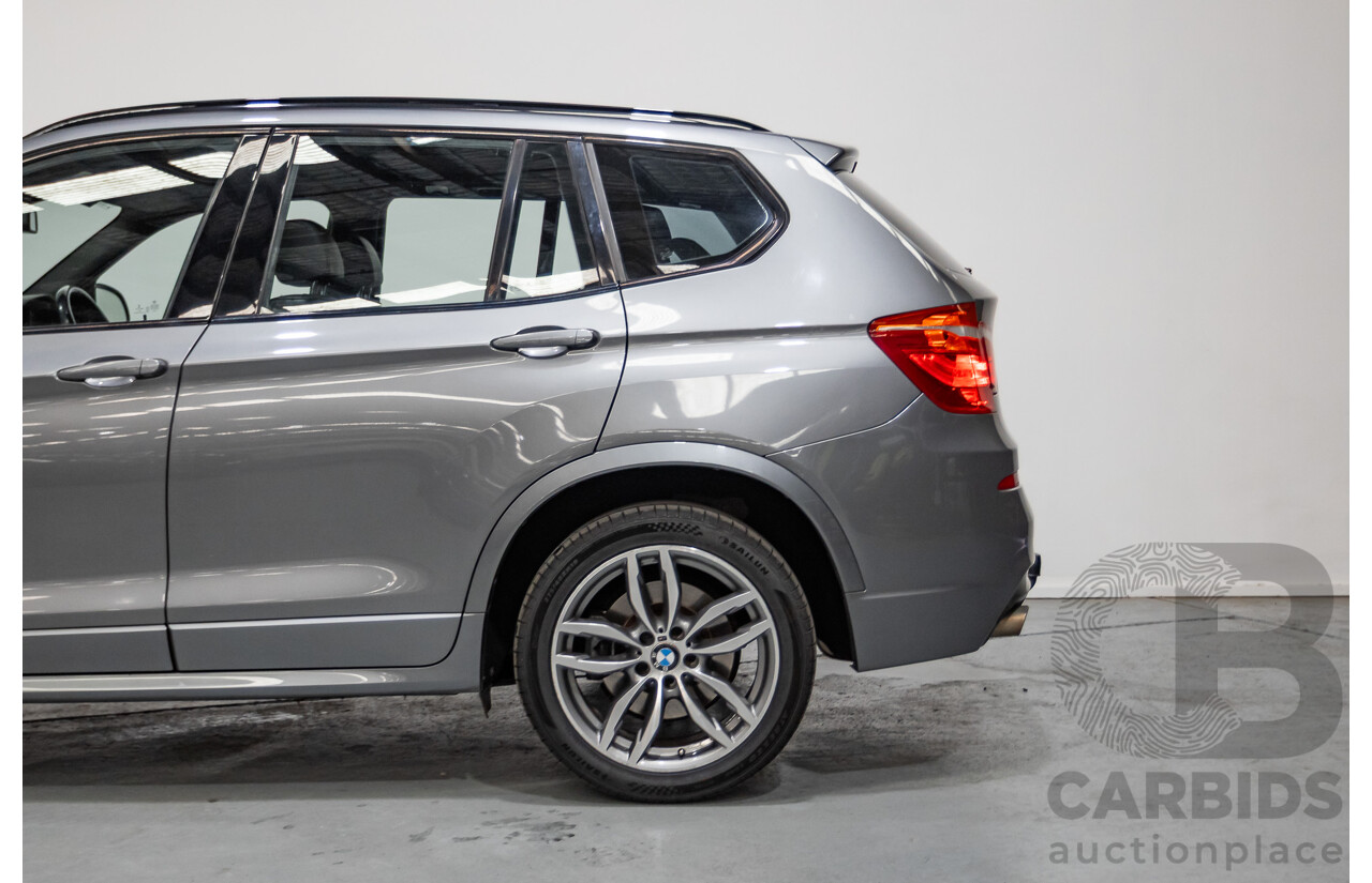 2/2015 BMW X3 xDrive20d M-Sport Pack (AWD) F25 LCI MY15 4d Wagon Space Grey Metallic Turbo Diesel 2.0L