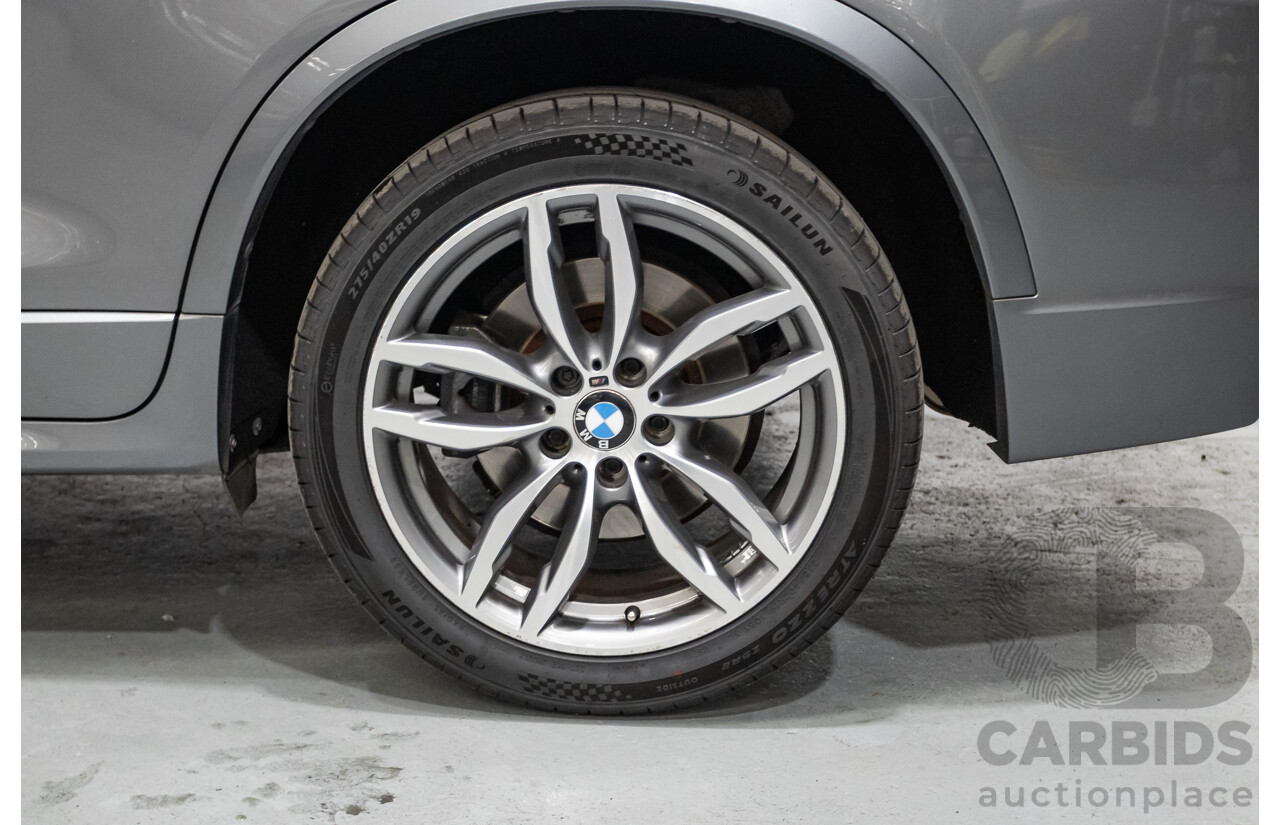 2/2015 BMW X3 xDrive20d M-Sport Pack (AWD) F25 LCI MY15 4d Wagon Space Grey Metallic Turbo Diesel 2.0L