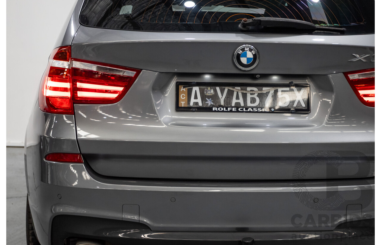 2/2015 BMW X3 xDrive20d M-Sport Pack (AWD) F25 LCI MY15 4d Wagon Space Grey Metallic Turbo Diesel 2.0L
