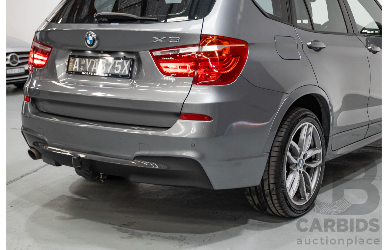 2/2015 BMW X3 xDrive20d M-Sport Pack (AWD) F25 LCI MY15 4d Wagon Space Grey Metallic Turbo Diesel 2.0L