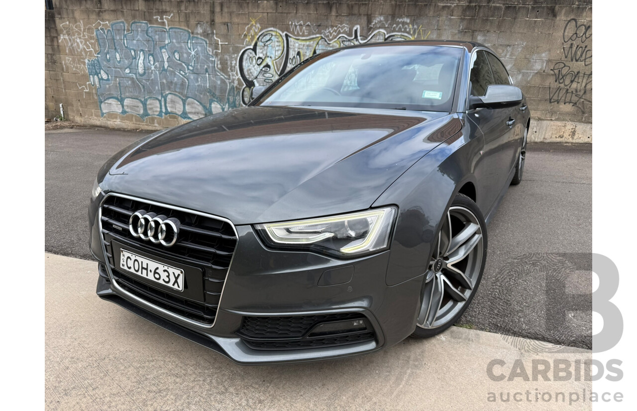 10/2012 Audi A5 SPORTBACK 3.0 TDI QUATTRO (AWD) 8T MY12 5D Hatchback Daytona Gray Pearlescent Turbo Diesel 3.0L