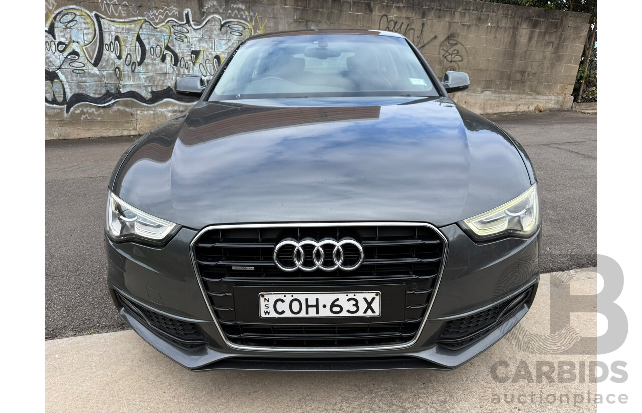 10/2012 Audi A5 SPORTBACK 3.0 TDI QUATTRO (AWD) 8T MY12 5D Hatchback Daytona Gray Pearlescent Turbo Diesel 3.0L