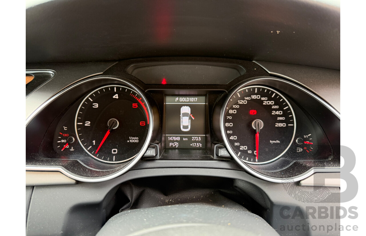 10/2012 Audi A5 SPORTBACK 3.0 TDI QUATTRO (AWD) 8T MY12 5D Hatchback Daytona Gray Pearlescent Turbo Diesel 3.0L