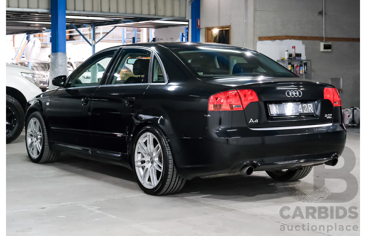 03/2008 Audi A4 2.0 TFSI Quattro Avant (AWD) B7 MY06 Upgrade 4d Sedan Black 2.0L