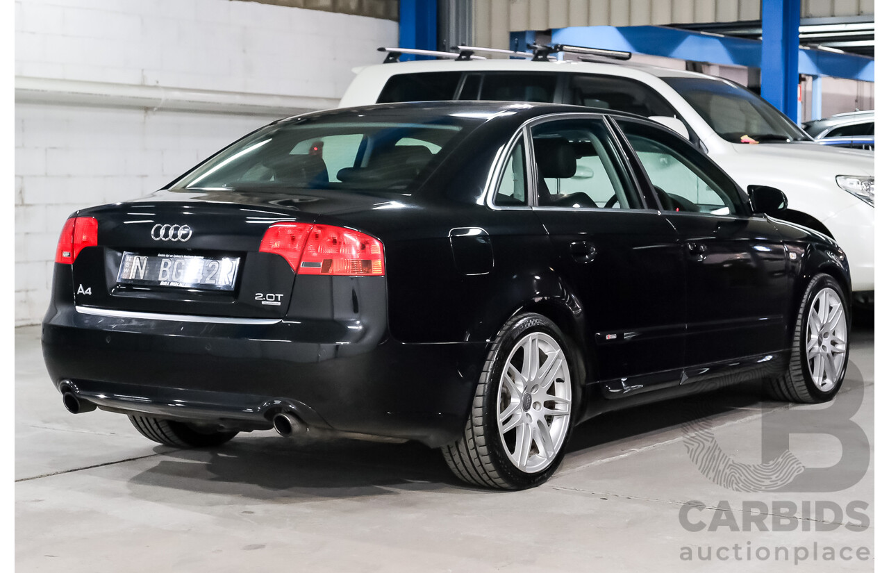 03/2008 Audi A4 2.0 TFSI Quattro Avant (AWD) B7 MY06 Upgrade 4d Sedan Black 2.0L