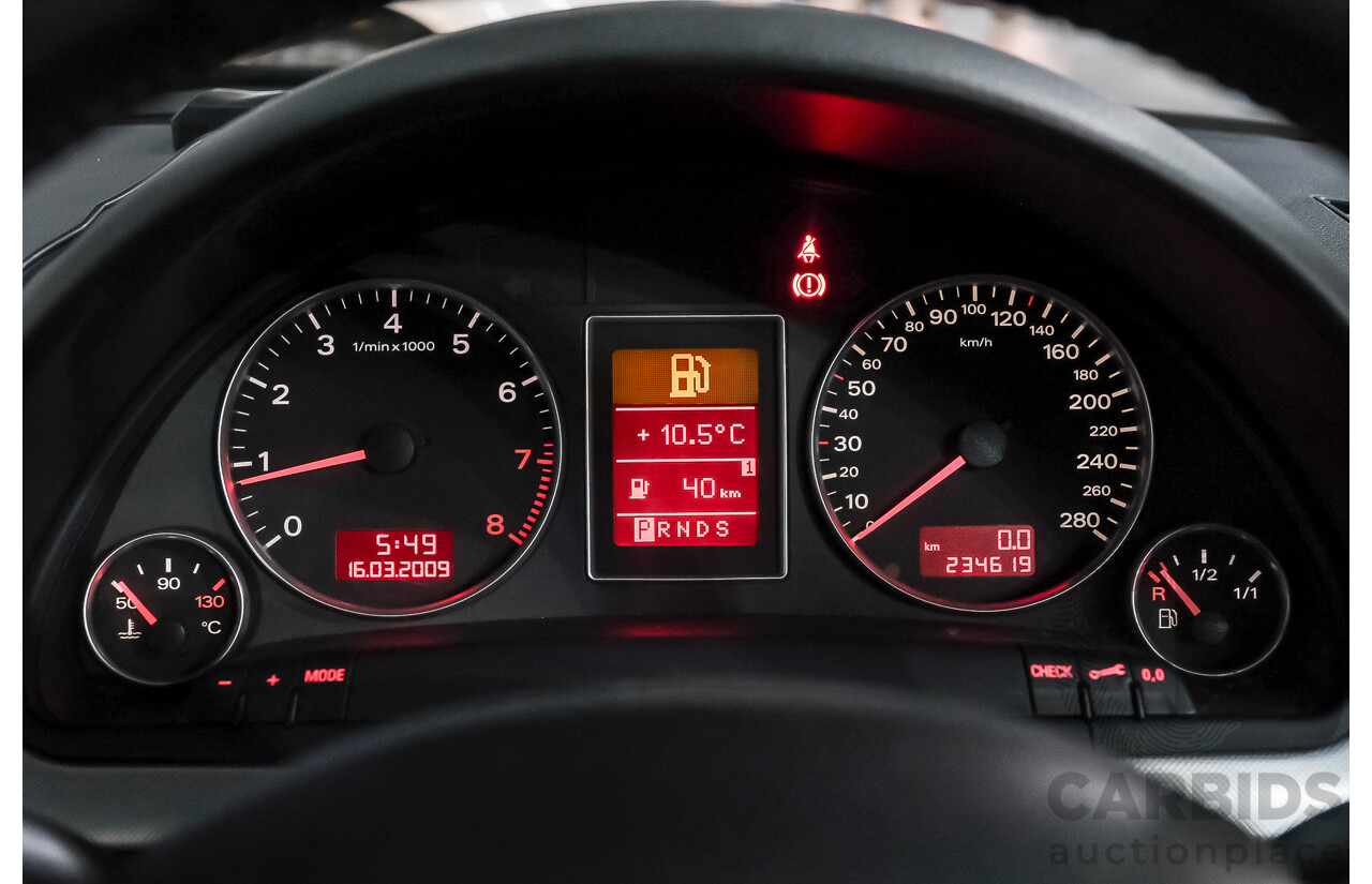 03/2008 Audi A4 2.0 TFSI Quattro Avant (AWD) B7 MY06 Upgrade 4d Sedan Black 2.0L