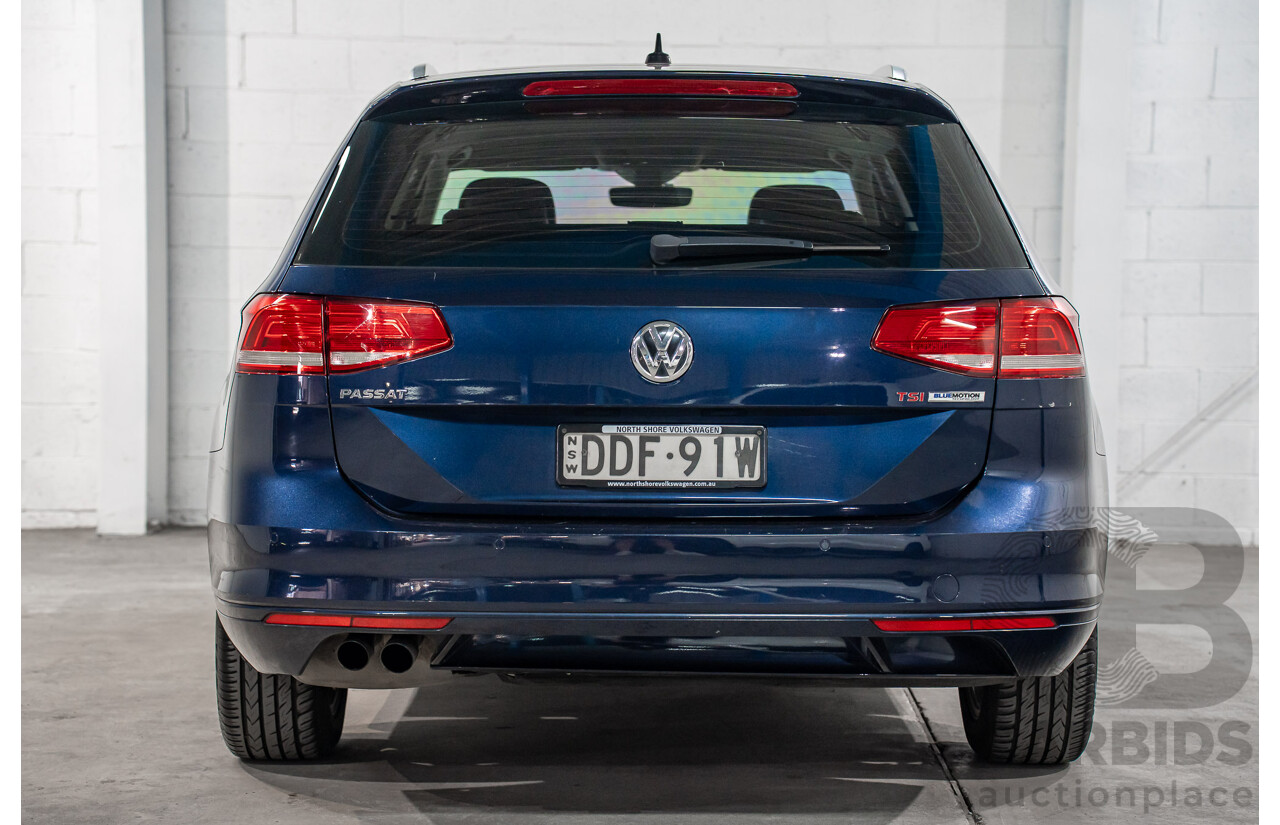 02/2016 Volkswagen Passat 132 TSI Comfortline 3C MY16 4D Wagon Night Blue Metallic Turbo 1.8L