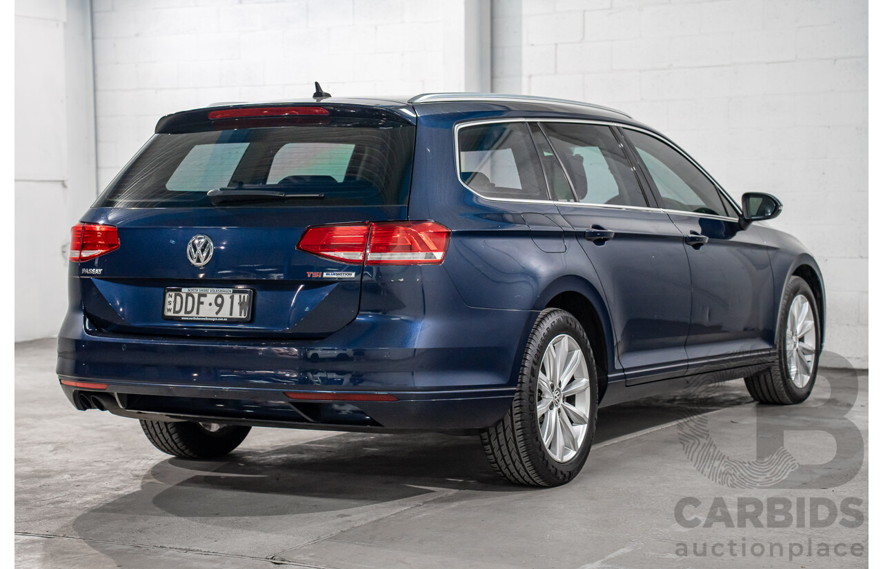 02/2016 Volkswagen Passat 132 TSI Comfortline 3C MY16 4D Wagon Night Blue Metallic Turbo 1.8L