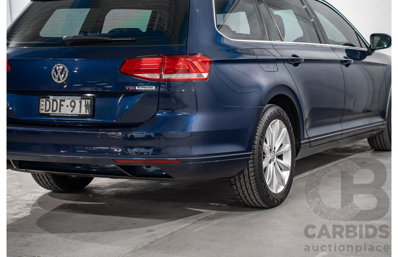 02/2016 Volkswagen Passat 132 TSI Comfortline 3C MY16 4D Wagon Night Blue Metallic Turbo 1.8L