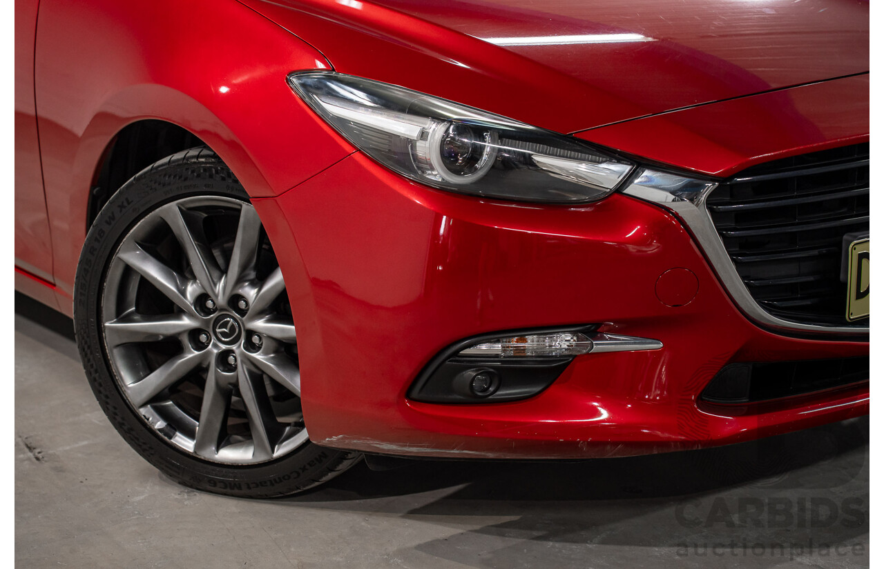 11/2016 Mazda 3 SP25 Astina BM 5d Hatchback Soul Red Crystal Metallic 2.5L