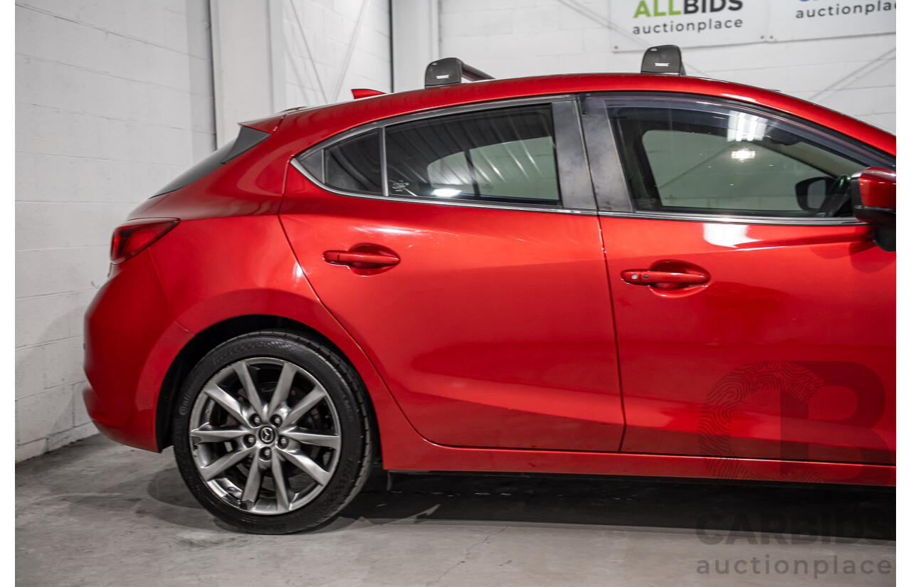 11/2016 Mazda 3 SP25 Astina BM 5d Hatchback Soul Red Crystal Metallic 2.5L