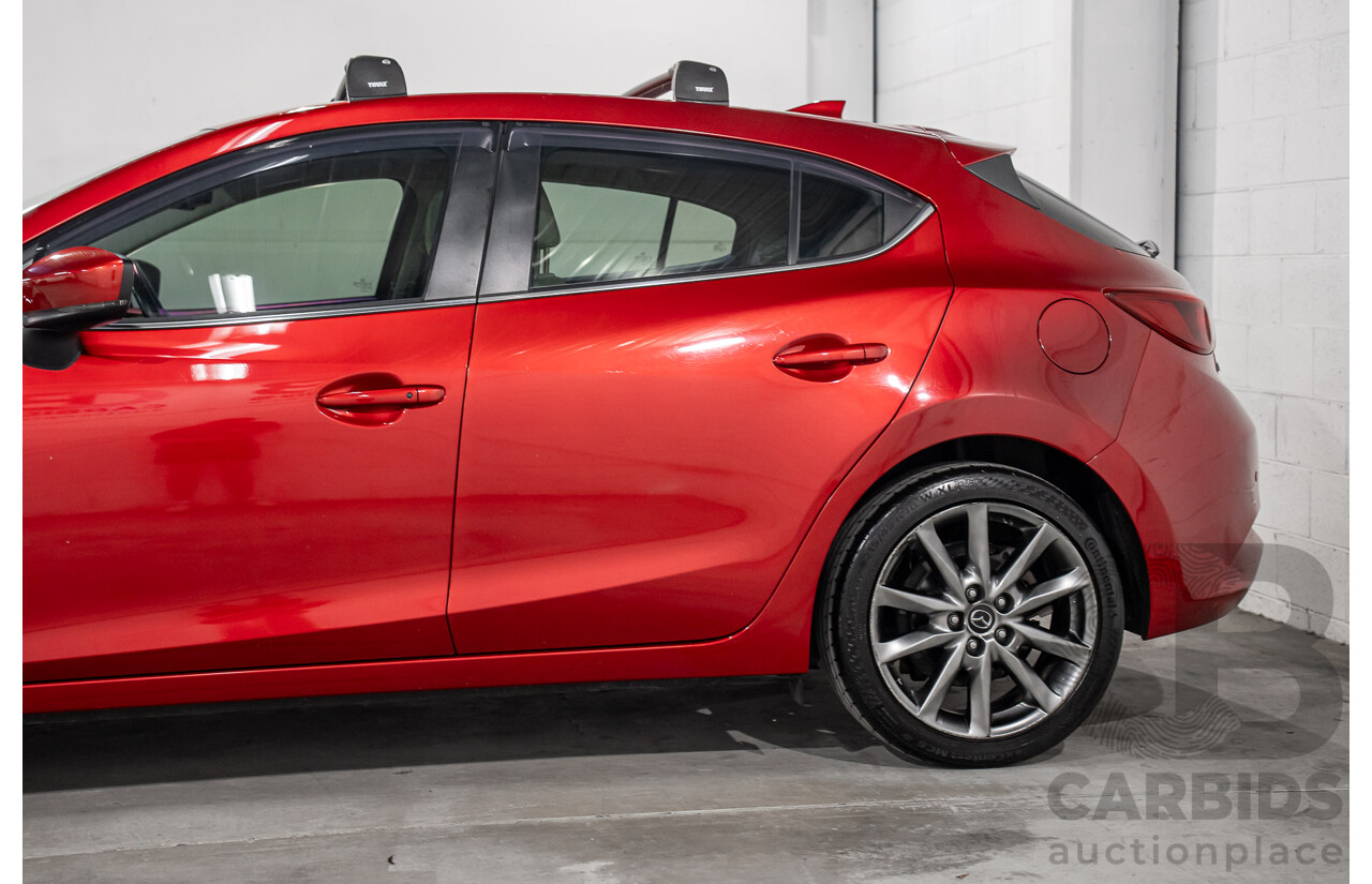11/2016 Mazda 3 SP25 Astina BM 5d Hatchback Soul Red Crystal Metallic 2.5L