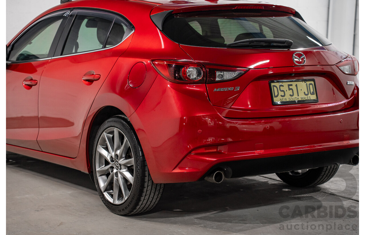 11/2016 Mazda 3 SP25 Astina BM 5d Hatchback Soul Red Crystal Metallic 2.5L