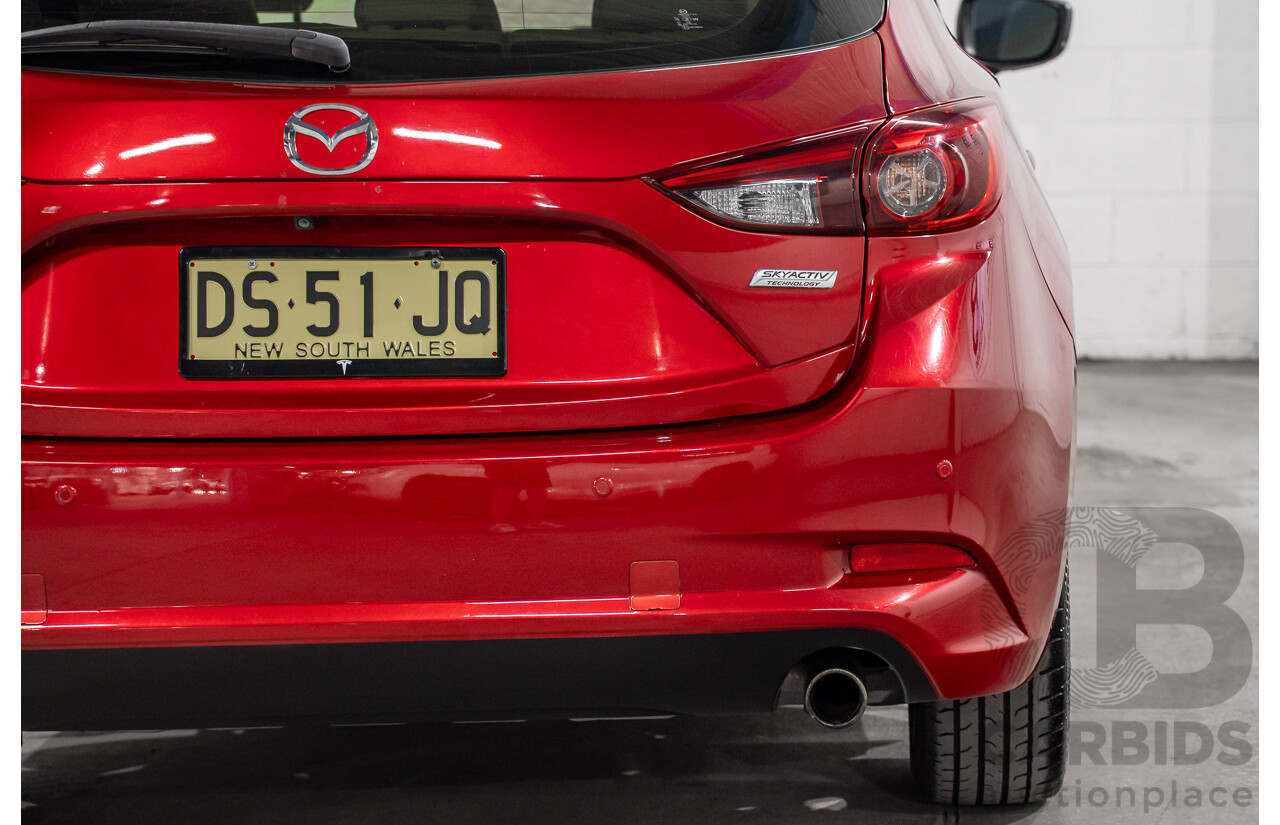 11/2016 Mazda 3 SP25 Astina BM 5d Hatchback Soul Red Crystal Metallic 2.5L
