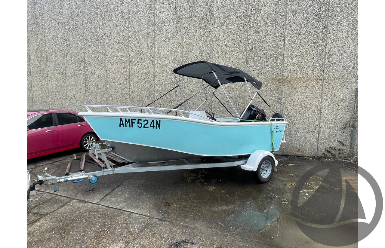 NO RESERVE - 2024 CNC Marine Custom DG Aluminium 4.8m Runabout Boat, 75hp Mercury