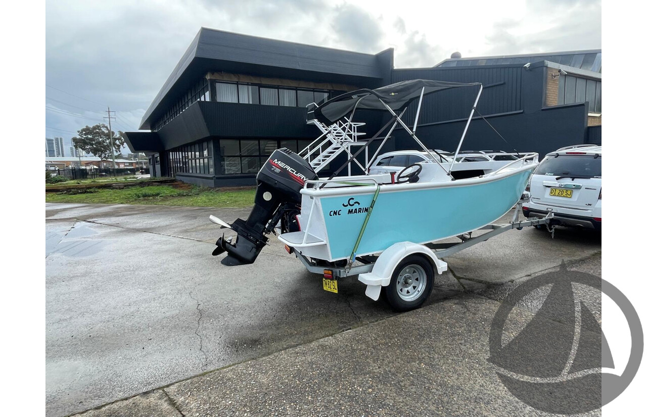 NO RESERVE - 2024 CNC Marine Custom DG Aluminium 4.8m Runabout Boat, 75hp Mercury