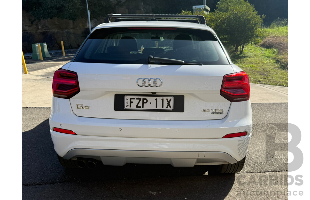 03/2019 Audi Q2 40 TFSI QUATTRO SPORT (2.0 TFSI) AWD GA MY19 4D Wagon Ibis White 2.0L