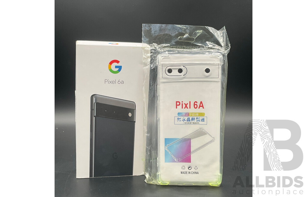 GOOGLE Pixel 6a , with a Case and Screen Pretector