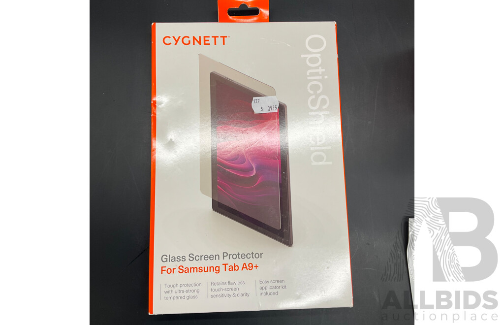 APPLE Pencil , CYGNETT Glass Screen Protector for Samsung Tab A9+ , Magnetic Window Mount , Other - Lot of 5