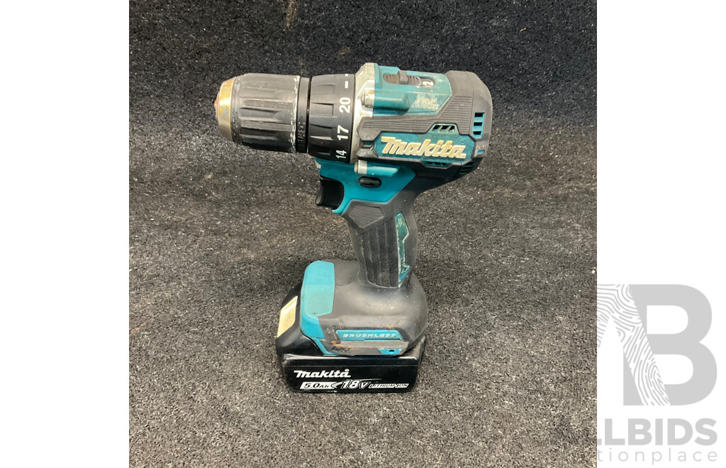 MAKITA 18V LXT Brushless Drill Driver (DDF487) with 5.0Ah Battery