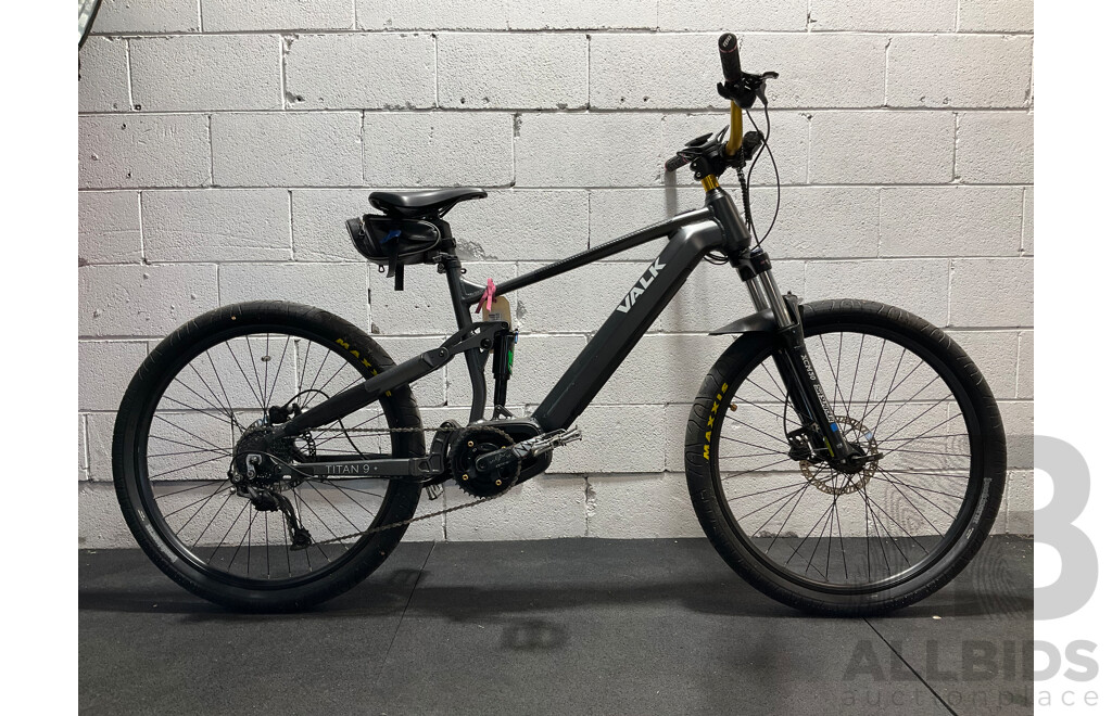VALK Titan 9+ Dual Suspension Mid Drive Electric Mountain Bike